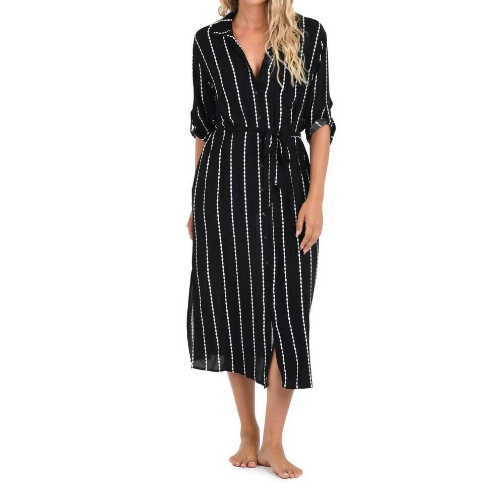 NEW LA BLANCA maxi dress swimsuit cover up in city lights black